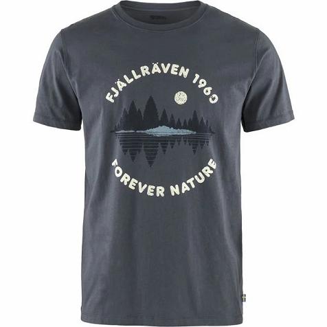 Fjallraven Men Forest Mirror T-Shirt Navy PH213944 Philippines